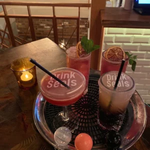 BlockTek Branded Anti Spiking Drink Protector and Branded Pouch- reusable- 10% recycled plastic SKU:PTPDP1