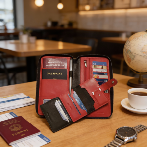 "NOMO Vault" - RFID travel wallet with pull out day wallet- leather & eco options SKU: NOMORFIDVAULT01