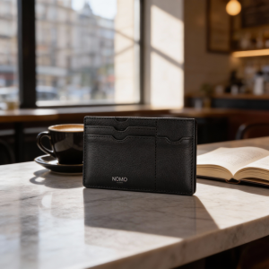 "NOMO Air" - smart tech RFID cardholder wallet - leather & eco options SKU: NOMORFIDAIR01